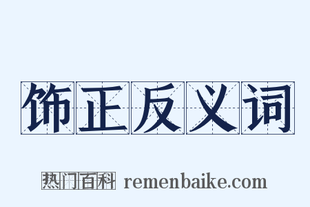 饰正反义词是什么意思的图片